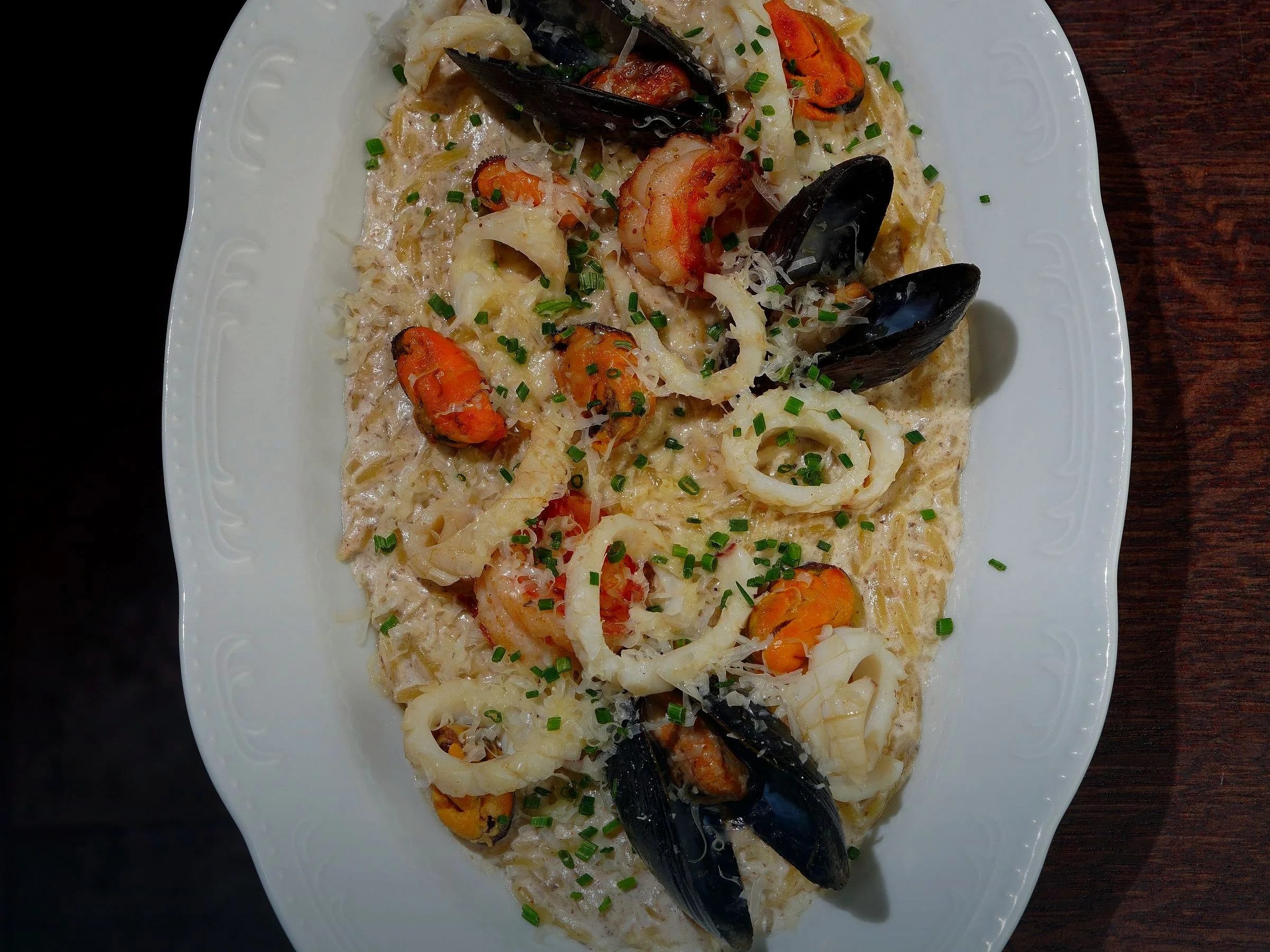 La fregola con cozze e calamari